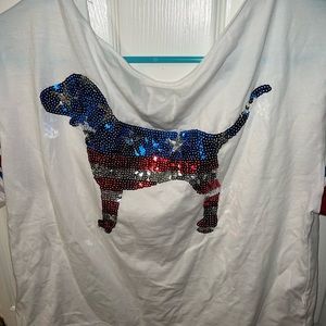 BLING American Flag T Shirt - ONLY WORN ONCE TO TRY ON